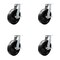 Service Caster 10'' Extra Heavy Duty Phenolic Wheel Swivel Caster Set with Brakes, 4PK CRAN-SCC-KP92S1030-PHR-SLB-4 - alternate 1